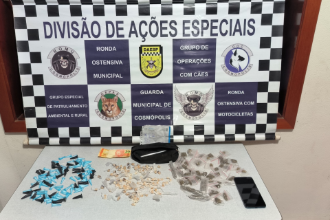 Guarda Municipal atende dois casos de tráfico de drogas na noite de sexta-feira (14)